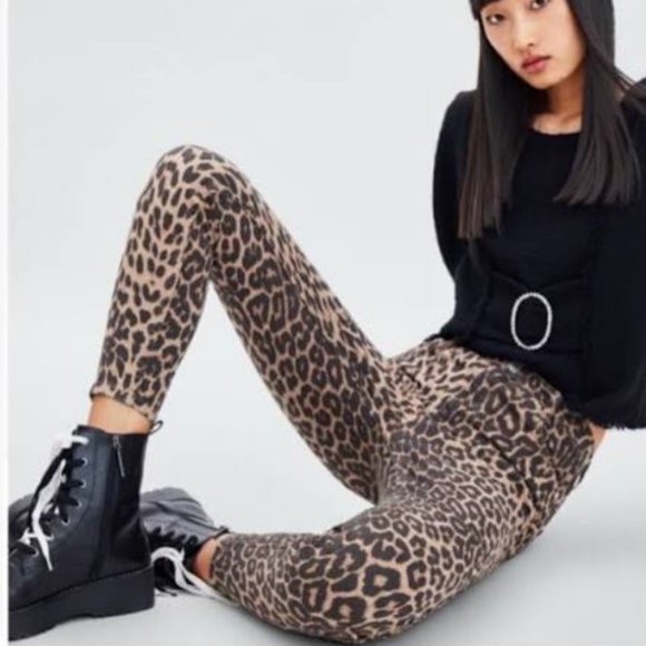 Zara Hi-Rise Animal Print Skinny Jean - Picture 8 of 8
